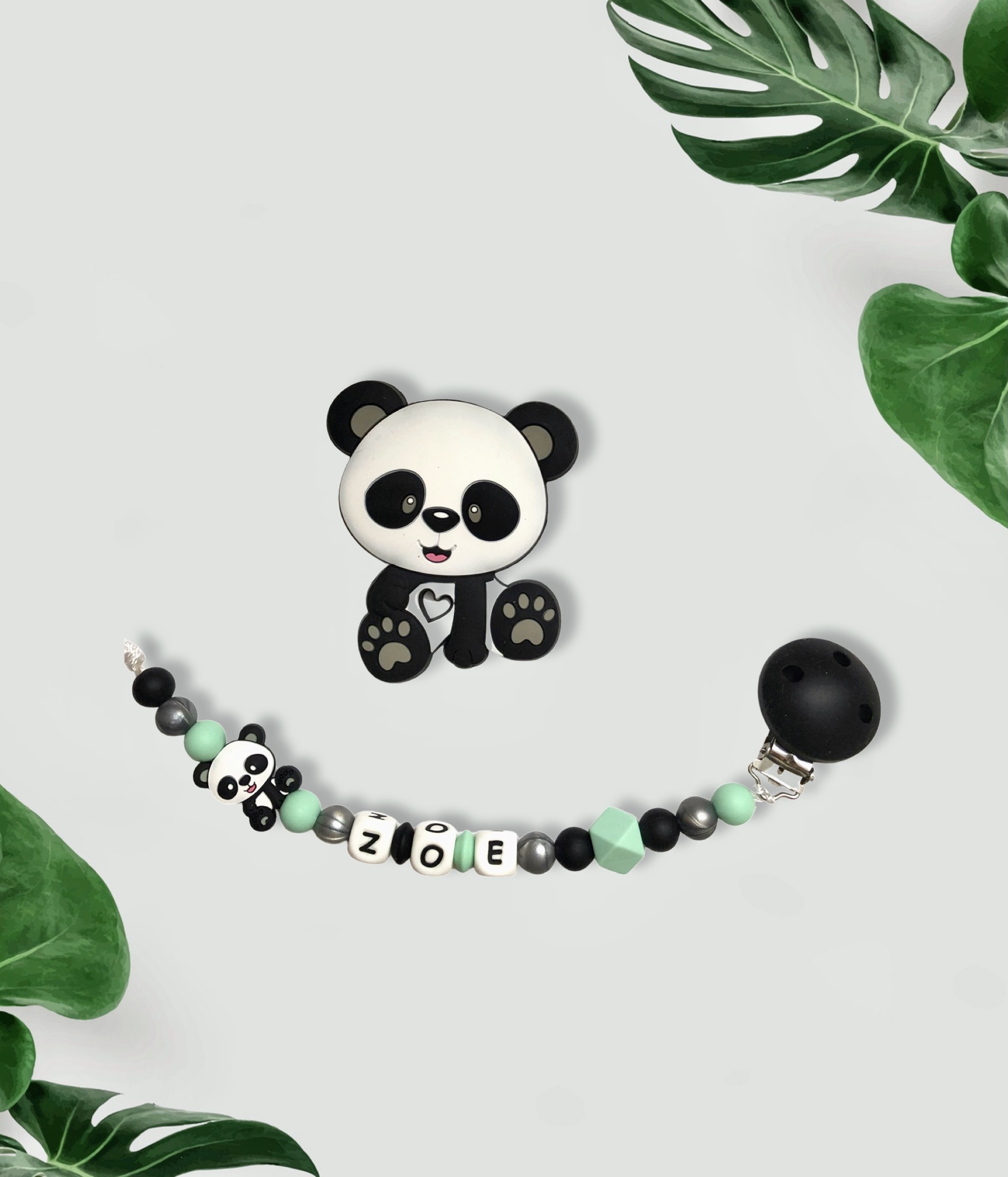 Mini-Croque - Attache-suce & jouet de dentition Panda